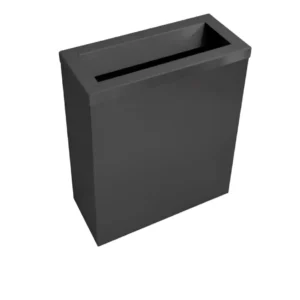 Kosz na śmieci 25L, pokrywa z otworem wrzutowym/ stal nierdzewna czarny mat